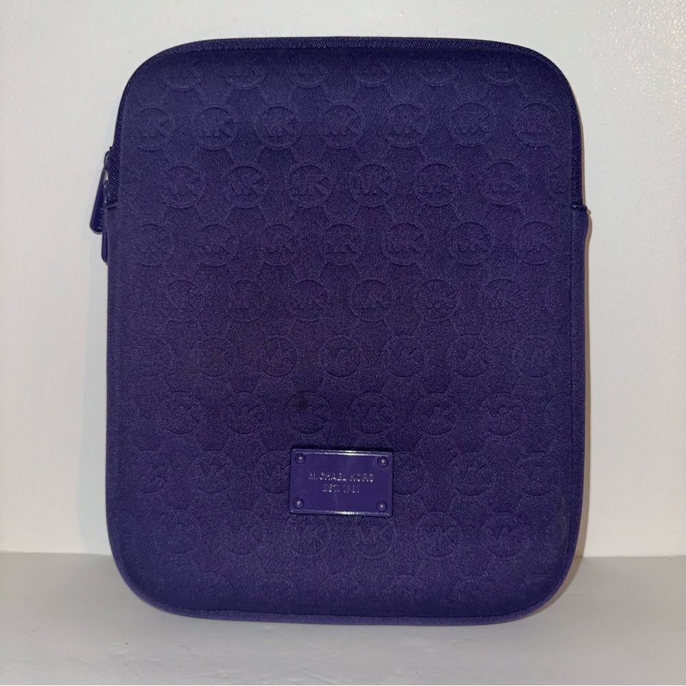 Michael Kors Purple Padded zip around iPad holder
